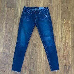 AG THE LEGGING ANKLE super skinny ankle frayed jeans
